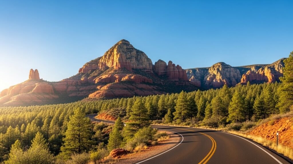 Driving from Sedona to the Grand Canyon South Rim