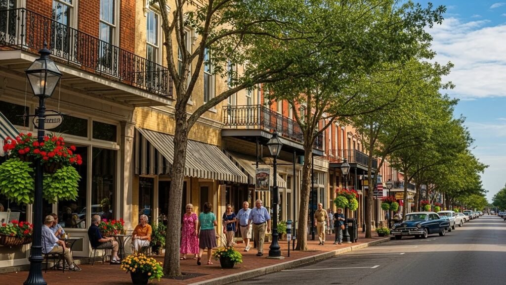 Historic Downtown Macon with Southern Architecture
