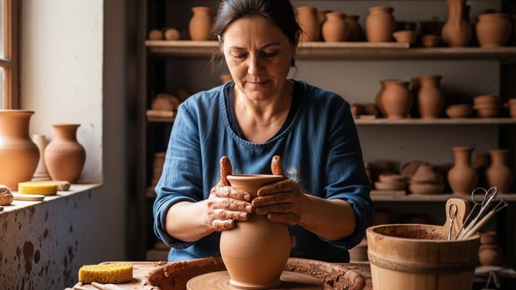 Local Artisan Crafting Handmade Goods