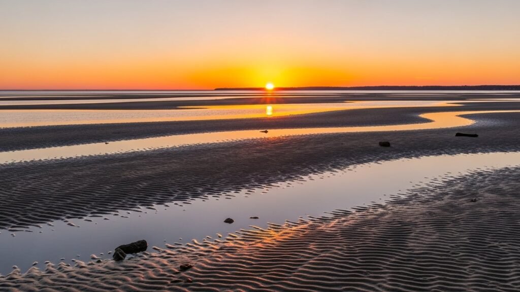 Sunset and Tide Pools on the Brewster Flats