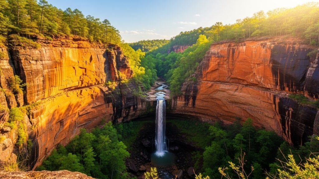 Waterfall at Providence Canyon State Park, Georgia