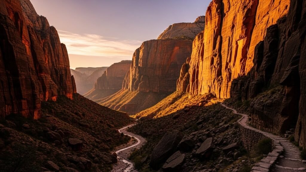 Echoing Canyons and Limestone Formations