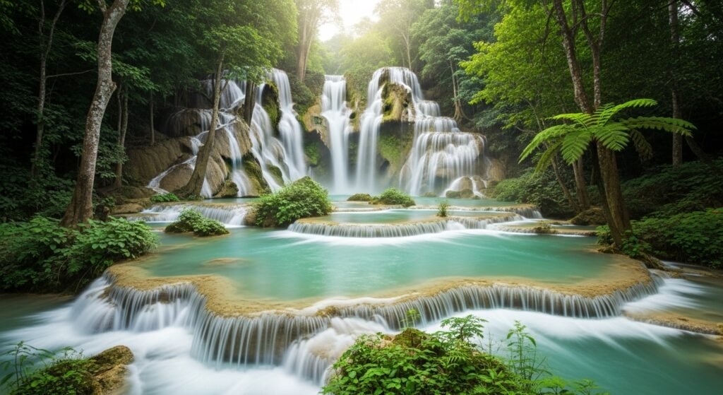 The Pools Kuang Si Waterfalls