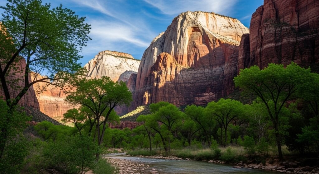 The Vertical Cliffs of Zion Canyon