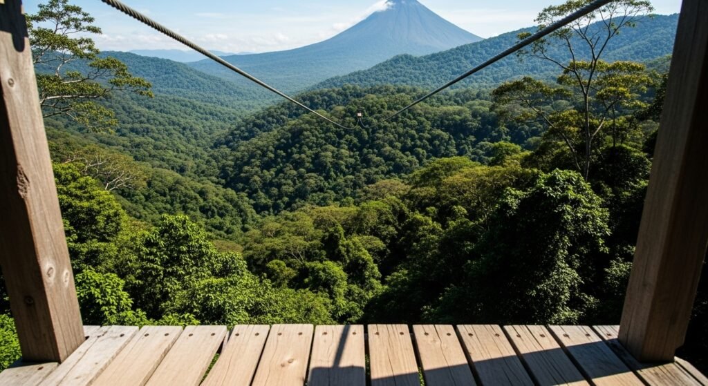 Ziplining Over the Rainforest Canopy